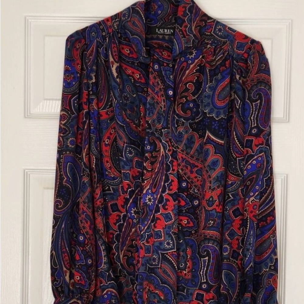 Ralph Lauren paisley Print Women’s Blouse aso Kate Middleton - Picture 3 of 4